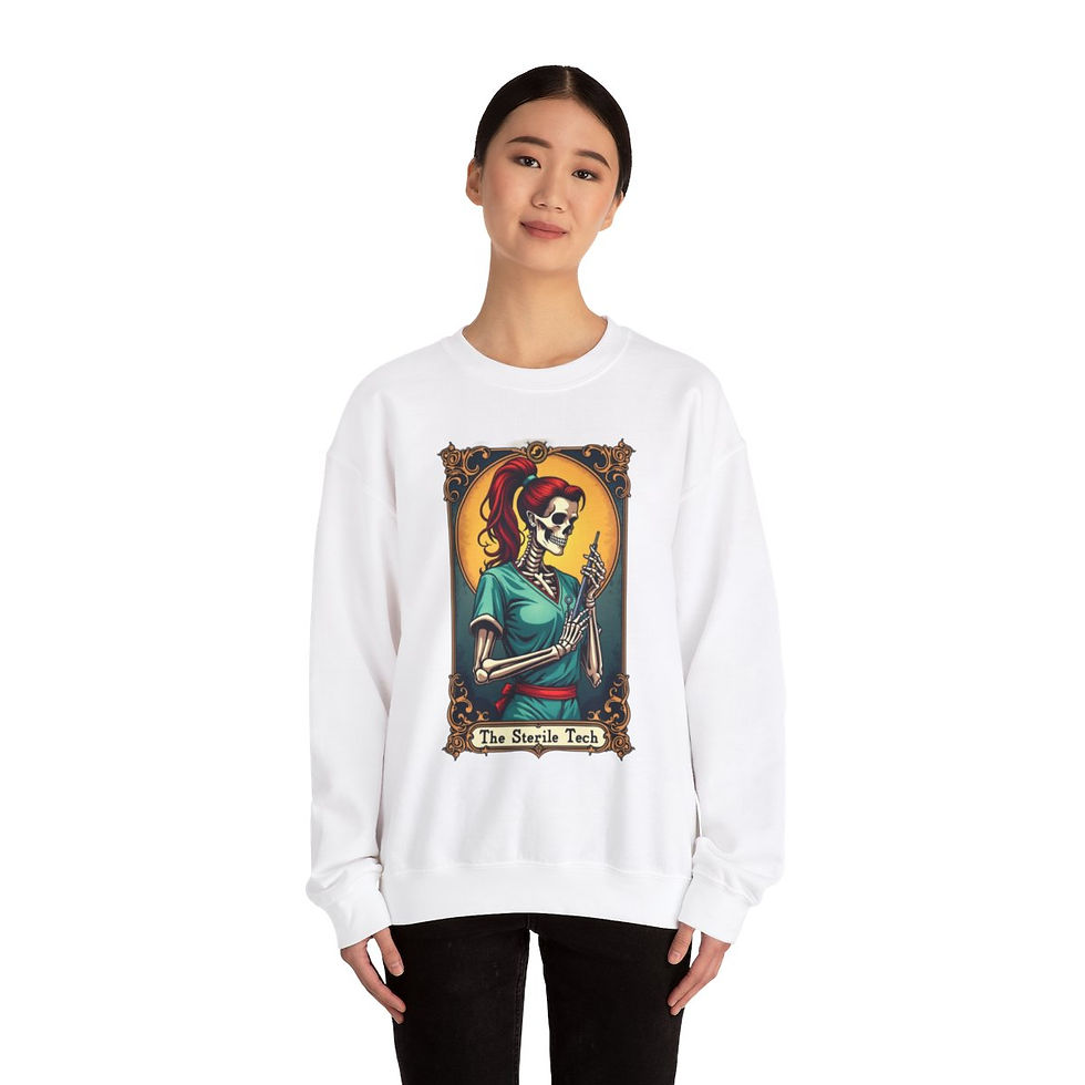 Thumbnail: Unisex Heavy Blend™ Crewneck Sweatshirt - Red Haired Tarot