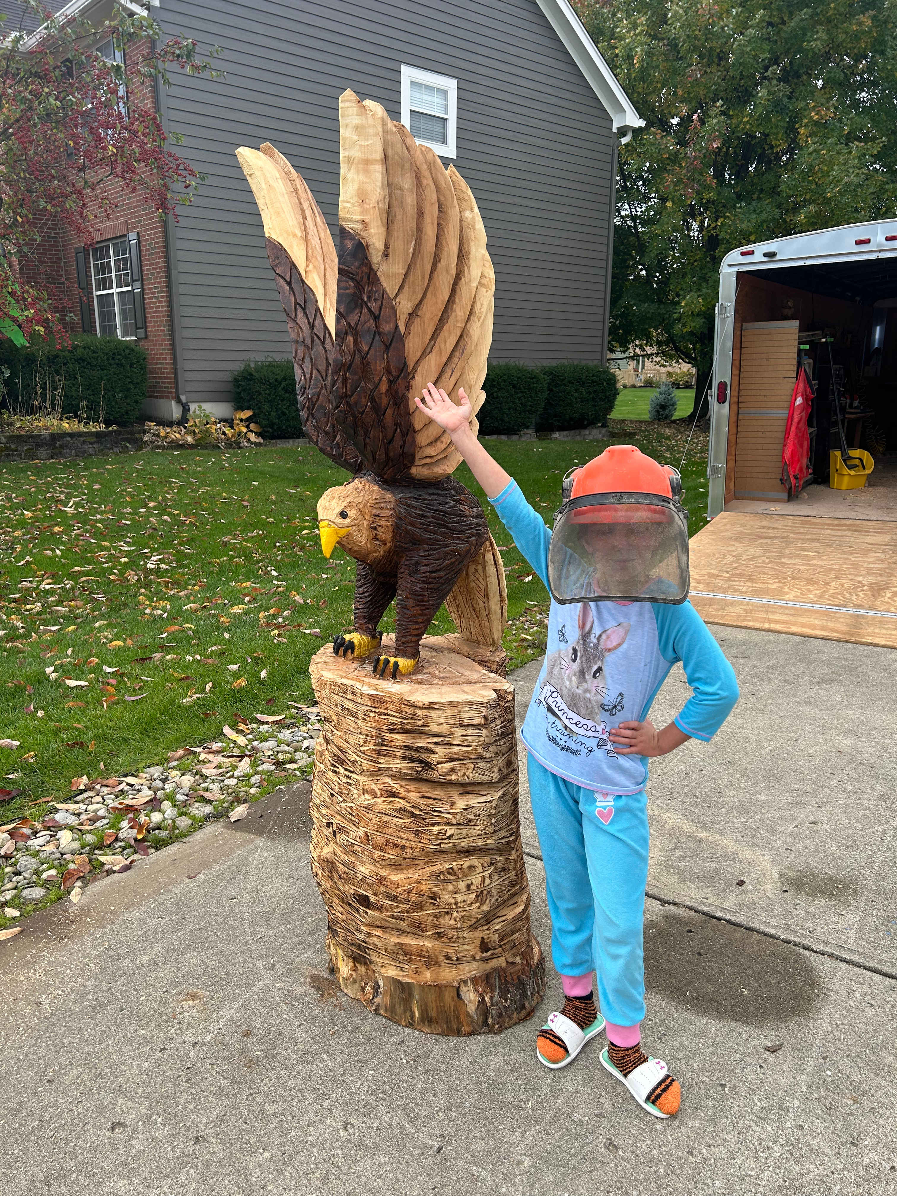 Eagle - Perched in "V" Position