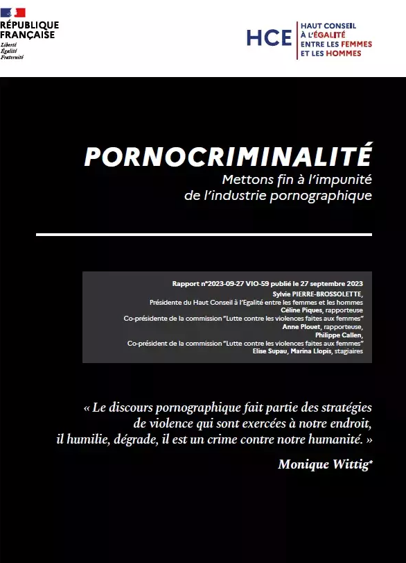 Après plus d’un an et demi de travail, le Haut Conseil à l’Egalité entre les femmes et les hommes publie un rapport d’envergure sur les violences faites aux femmes dans l’industrie pornographique et dresse un constat sans appel sur les illégalités qu’elle commet.