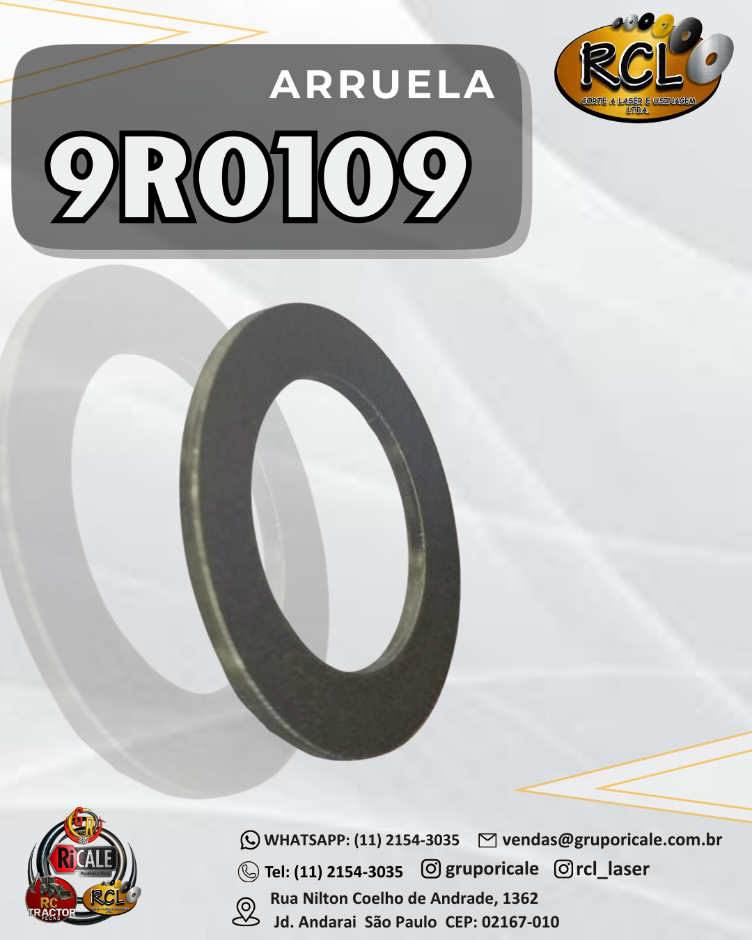 9R0109 Arruela Caterpillar para Tratores