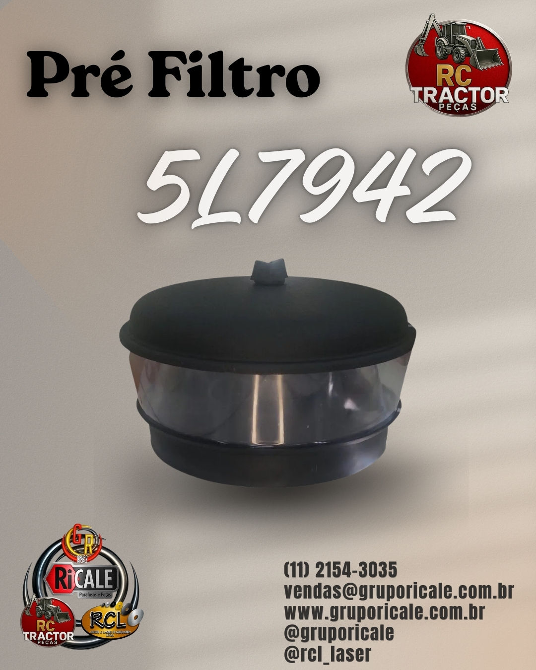 5L7942 Pré Filtro Caterpillar para Máquinas