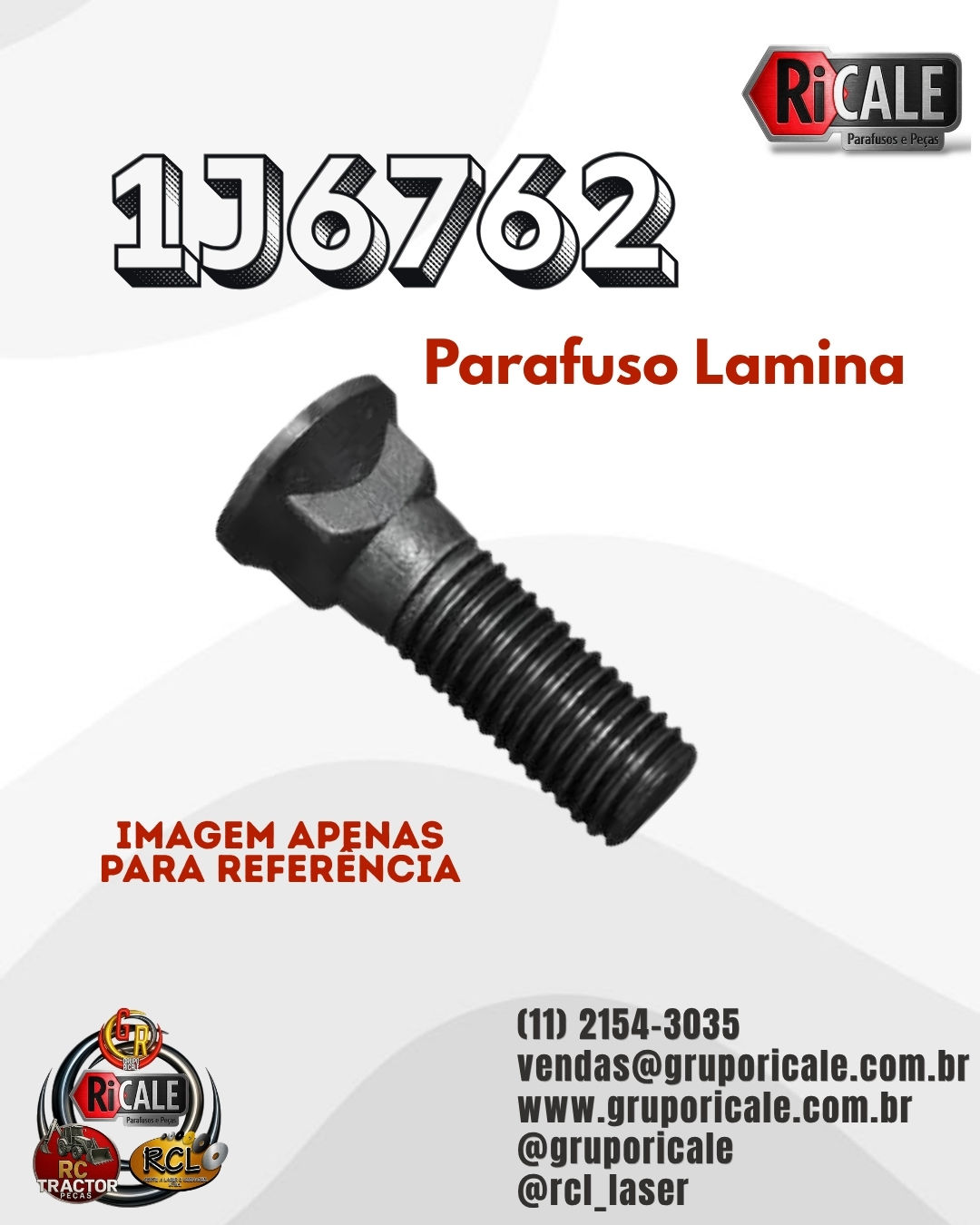 1J6762 Parafuso de Lâmina Caterpillar para Tratores