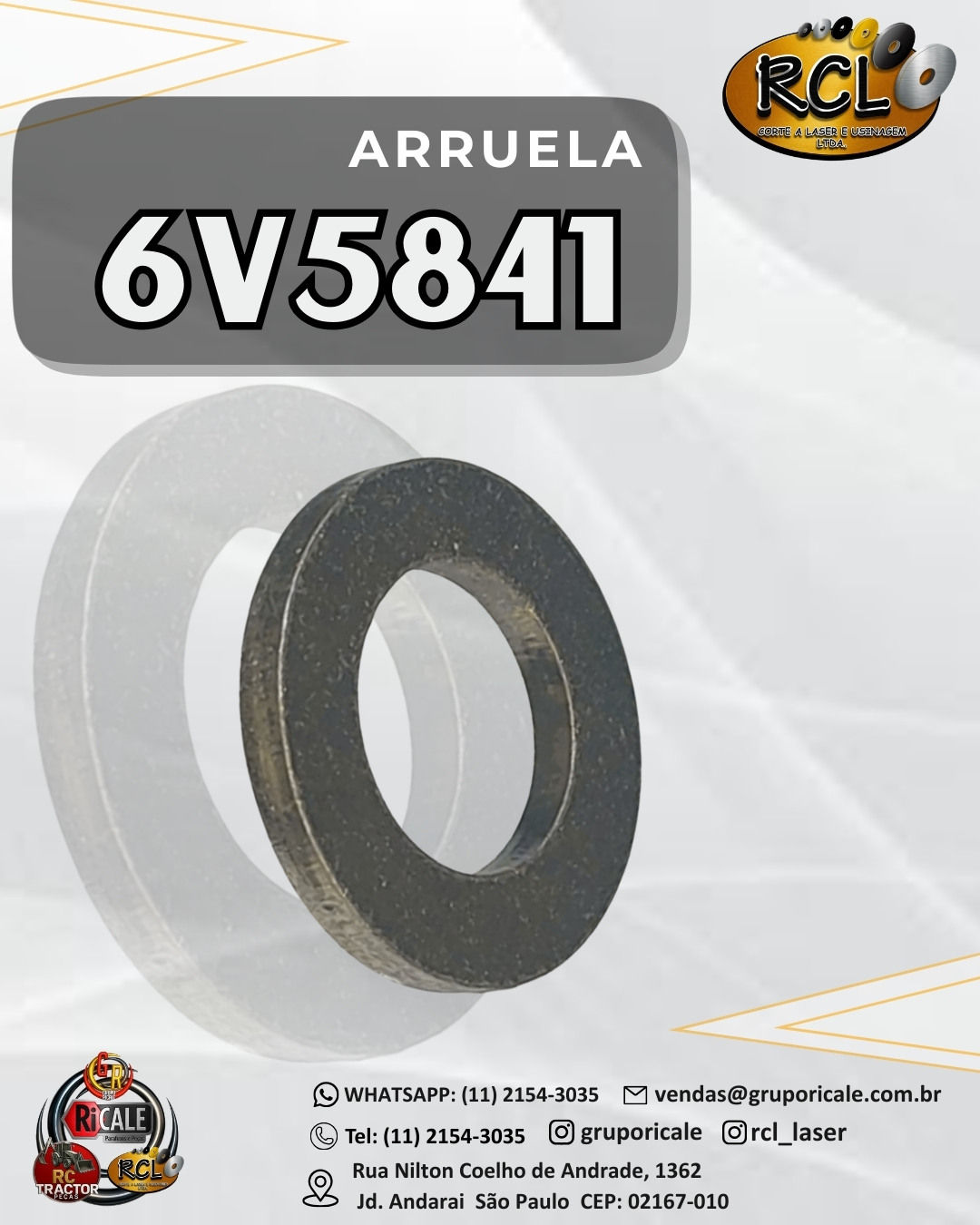 6V5841 Arruela Caterpillar para Tratores