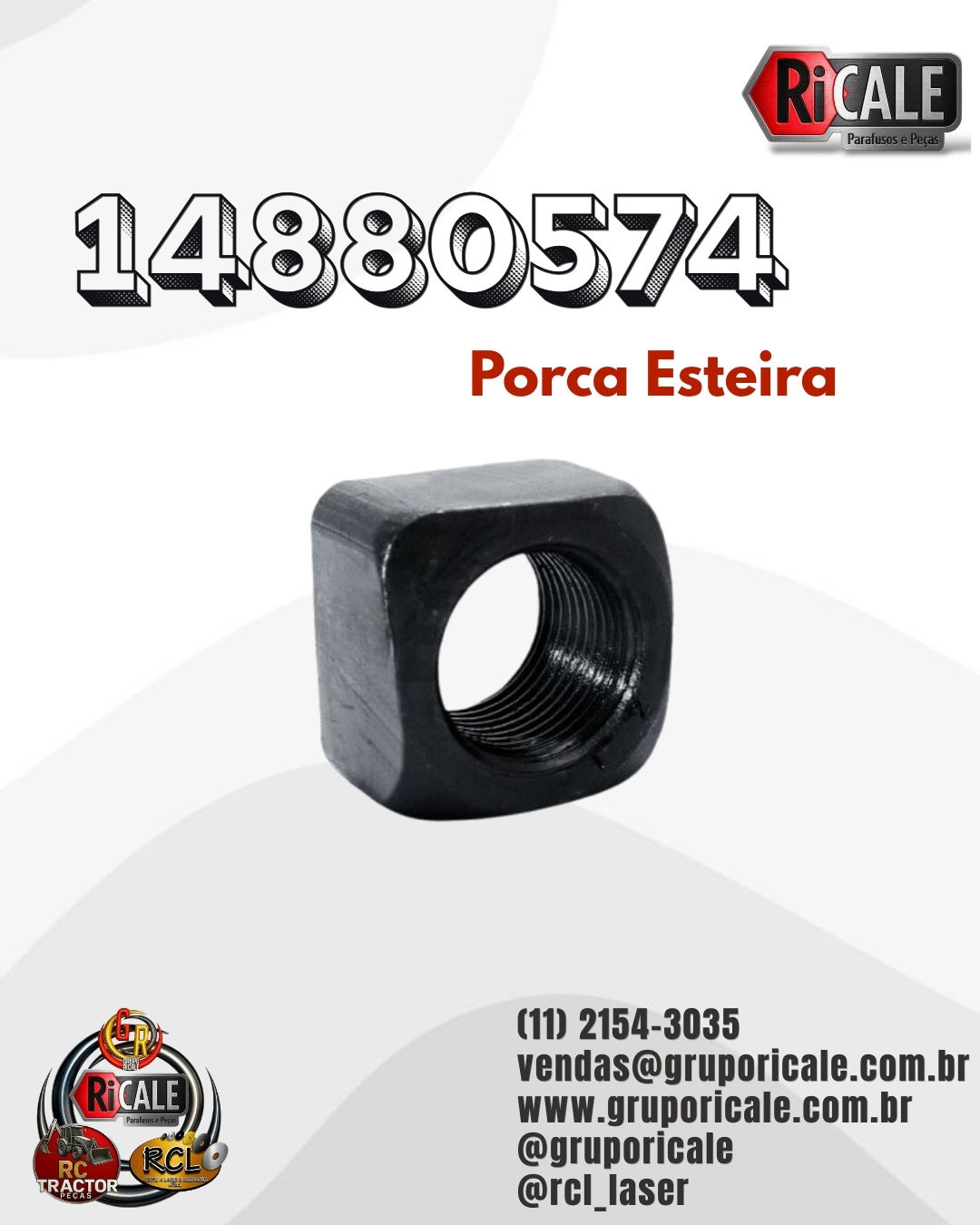 14880574 Porca de Esteira para Tratores e Máquinas