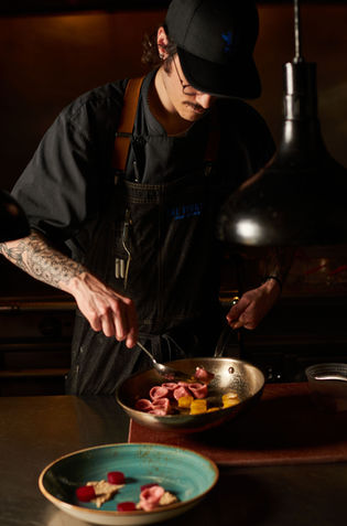 Chef preparing food