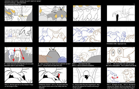 Hooded One Bone Storyboard Richard Cardenas