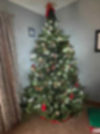 Christmas tree with decorations and lights