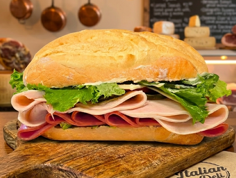 The Deluxe Sandwich which contains Ham & Turkey