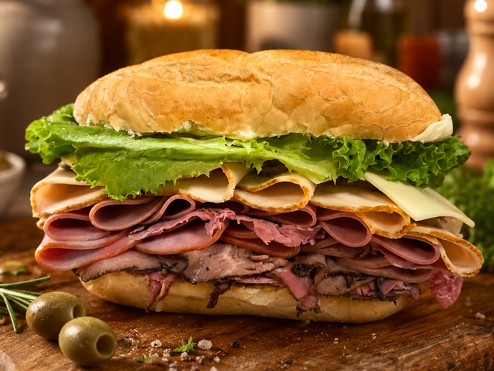 The Big John Sandwich that contains 7 types of meats