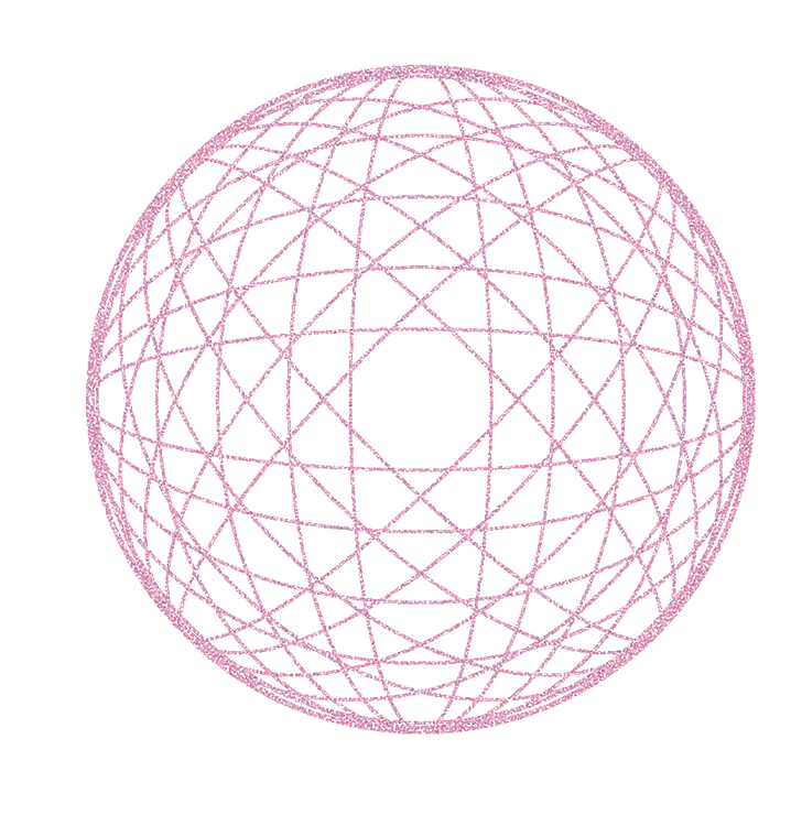 Pink rotating sphere icon