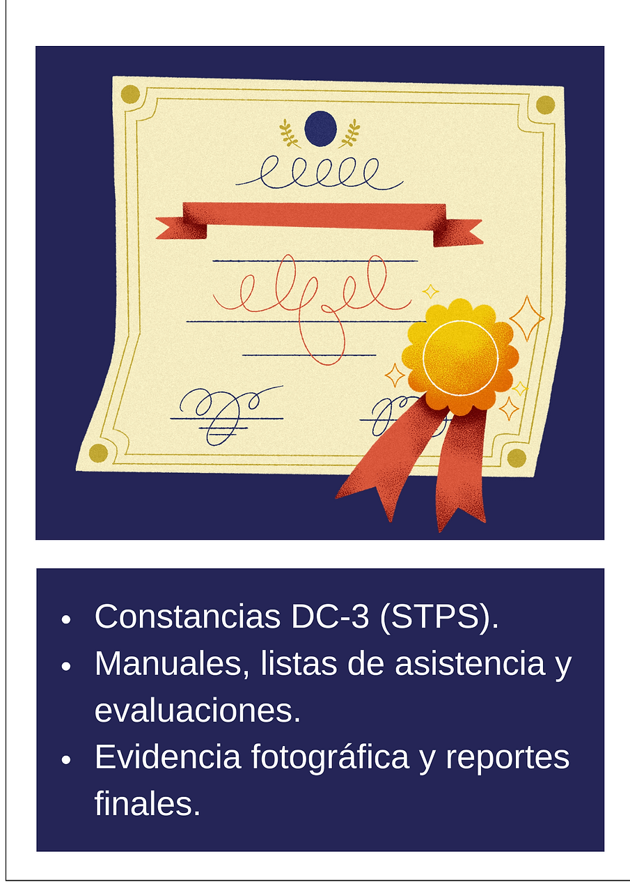STPS Cumplimiento de NOMs, inspecciones, actas.SEMARNAT Trámites ambientales y registros.