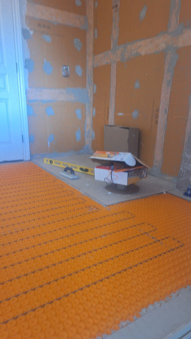 Curbless Shower with heated floors