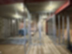 Interior metal stud wall framing