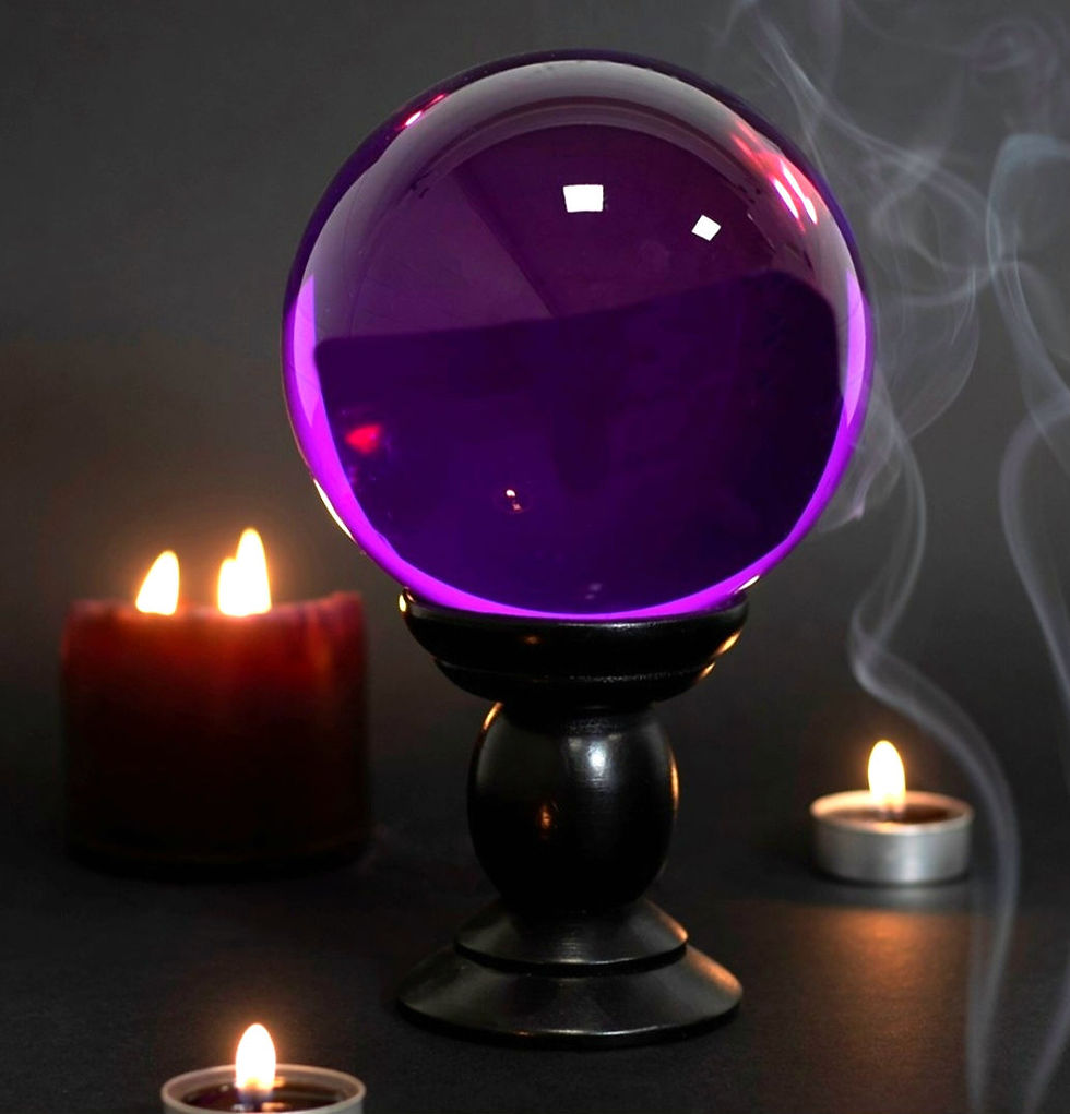 Miniatura: Bola De Cristal Púrpura más Pena grande
