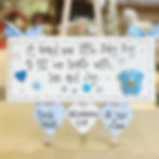 Thumbnail: Baby Boy Large Plaque incl. Name, Date, Weight & Time