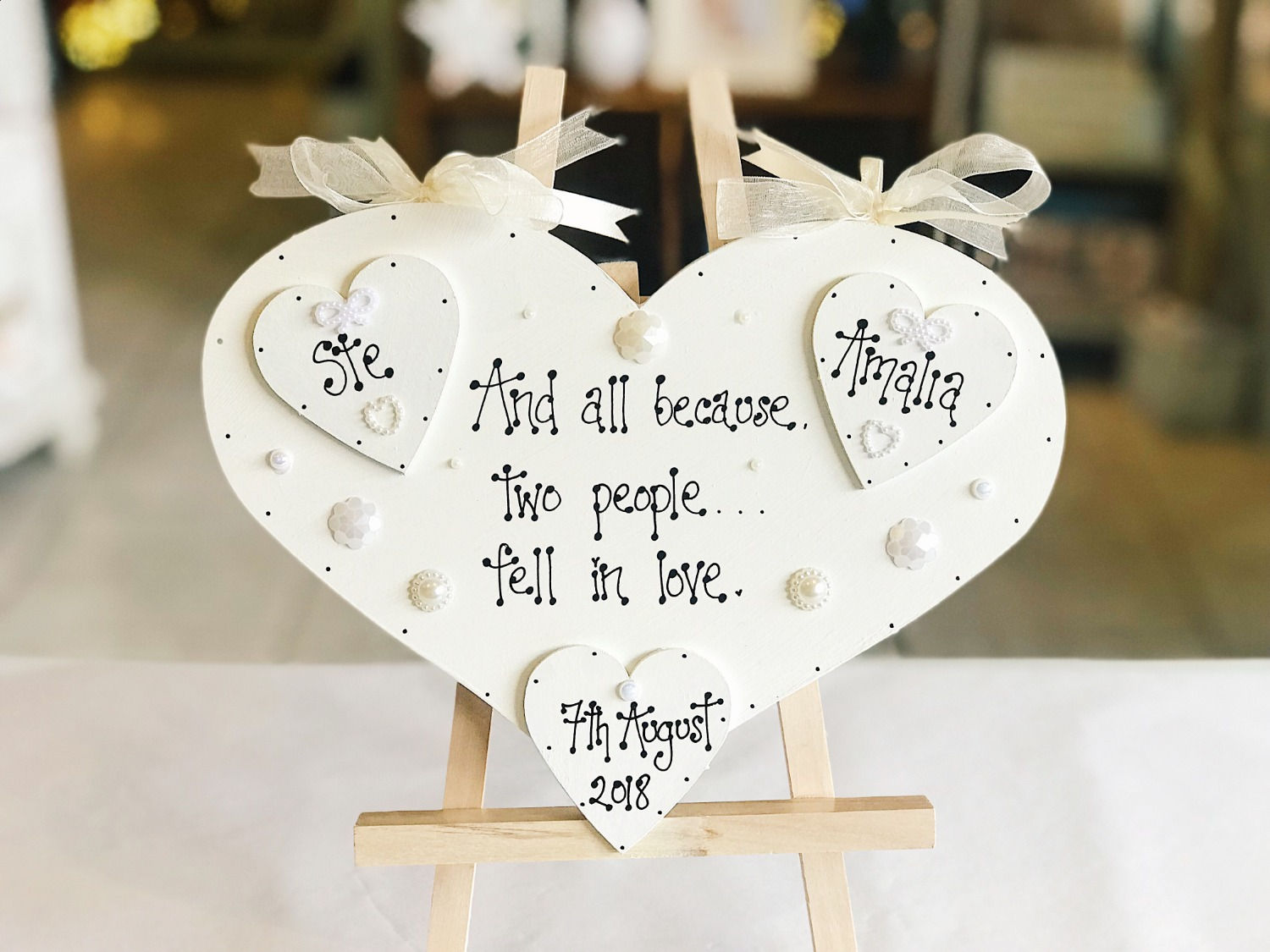 Wedding Plaque incl. Bride, Groom & Date