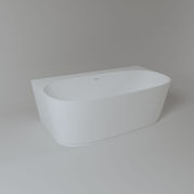 Solid-Surface Badewanne Vamigo My Time wandgebunden einfarbig in super white
