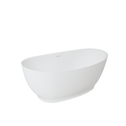 Solid-Surface Badewanne Vamigo My Time ovale Form einfarbig in super white