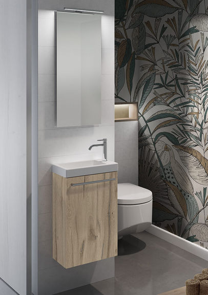 Vamigo my Life 2.0 XS Gästebadmöbel L40_Decor BOZEN_Keramik weiss