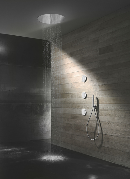 Vamigo Fizz Regendusche zum Deckeneinbau, rund in Kombination mit Spa Seitenbrausen