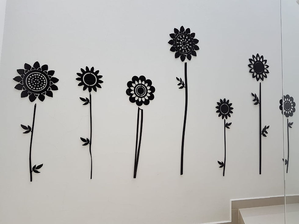 Flores Acrílico Negro