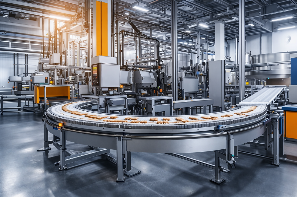 Línea de producción industrial optimizada con enfoque en eficiencia operativa y control de procesos