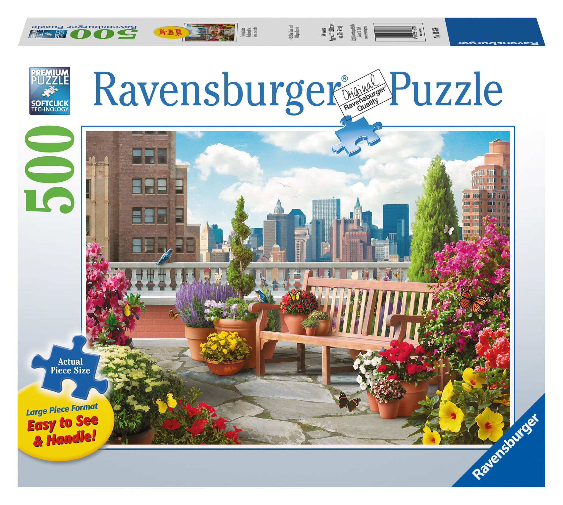 PUZZLE 500MCX LARGES -- JARDIN SUR LE TOIT