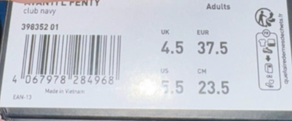 Thumbnail: Fenty Puma Womens Trainers UK Size 4.5