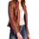Thumbnail: Womens Trappy Brown Lambskin Genuine Leather Jacket, Biker Jacket