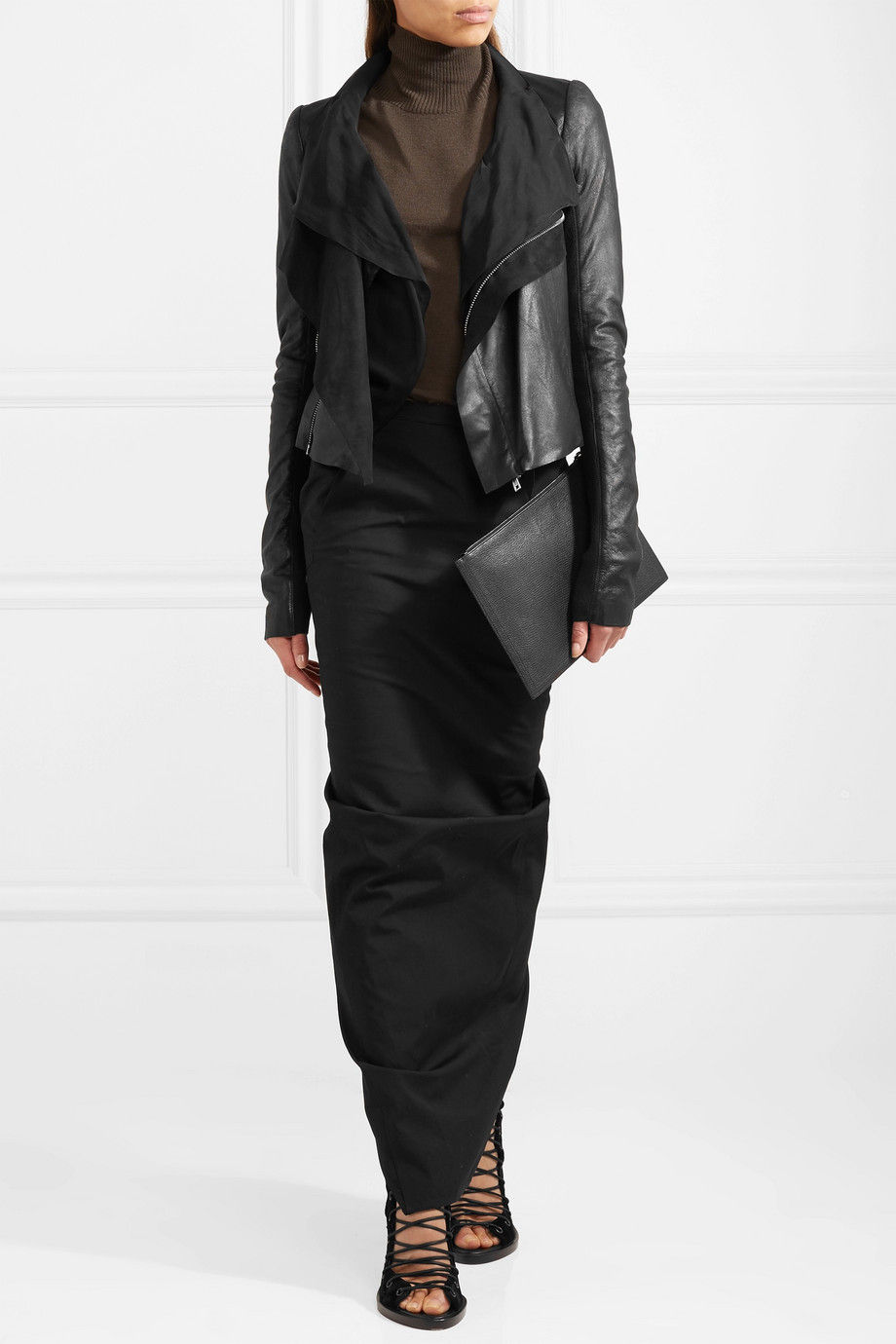 Miniaturbild: Captain Cory Womens Leather Jacket Motorcycle Bomber Solid Crispy Black Real Lea