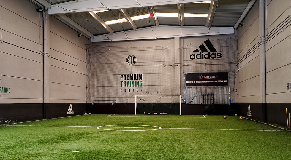 Campo de fútbol 5 indoor de Premium Training Center en Las Rozas para entrenamientos, tecnificación y partidos privados.