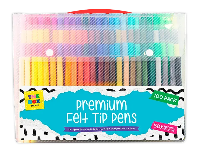 Premium Felt Tip Pens 100pk