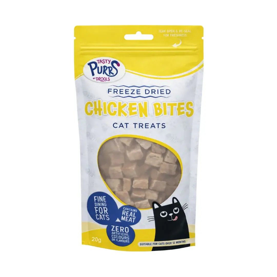 Tasty Purrs by Drools Freeze Dried Chicken Cat Treats 20g