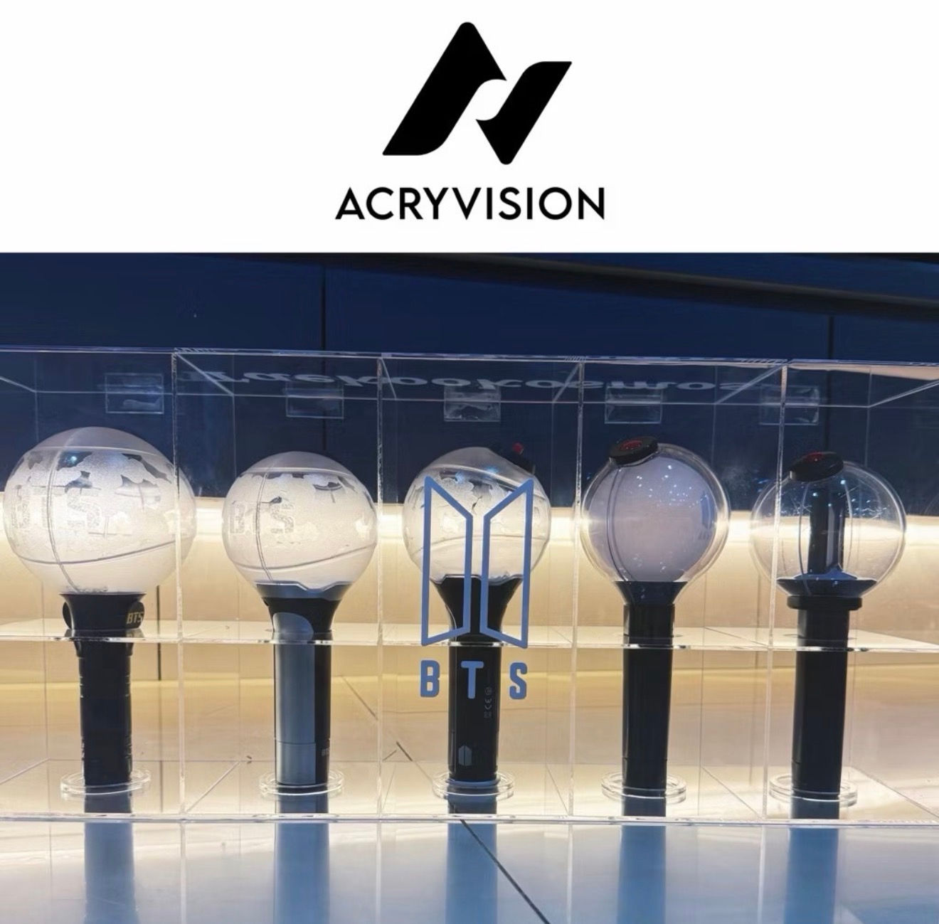 BTS Light Stick Display Box Acrylic Case | Clear Dustproof Storage Display