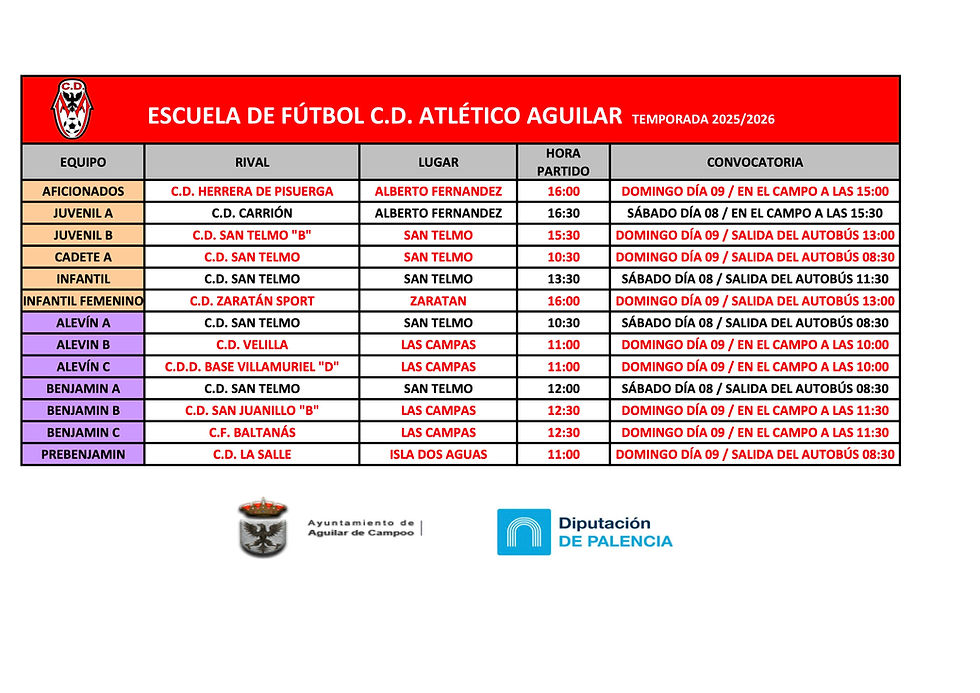Horarios de partidos 08 y 09 de noviembre.