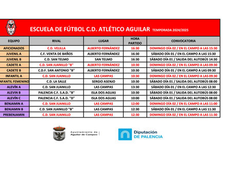 Horarios de partidos 01 y 02 de febrero.