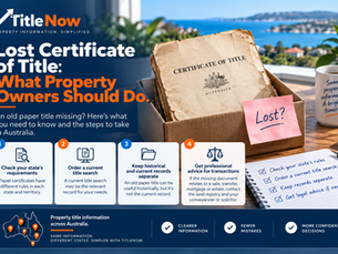 Lost Certificate of Title: What Property Owners Should Do