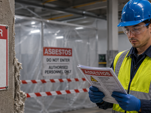 Australian worker learning asbestos awareness online