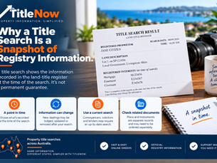 Why a Title Search Is a Snapshot of Registry Information