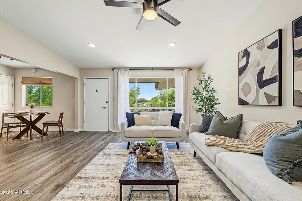 A beautifully staged living room