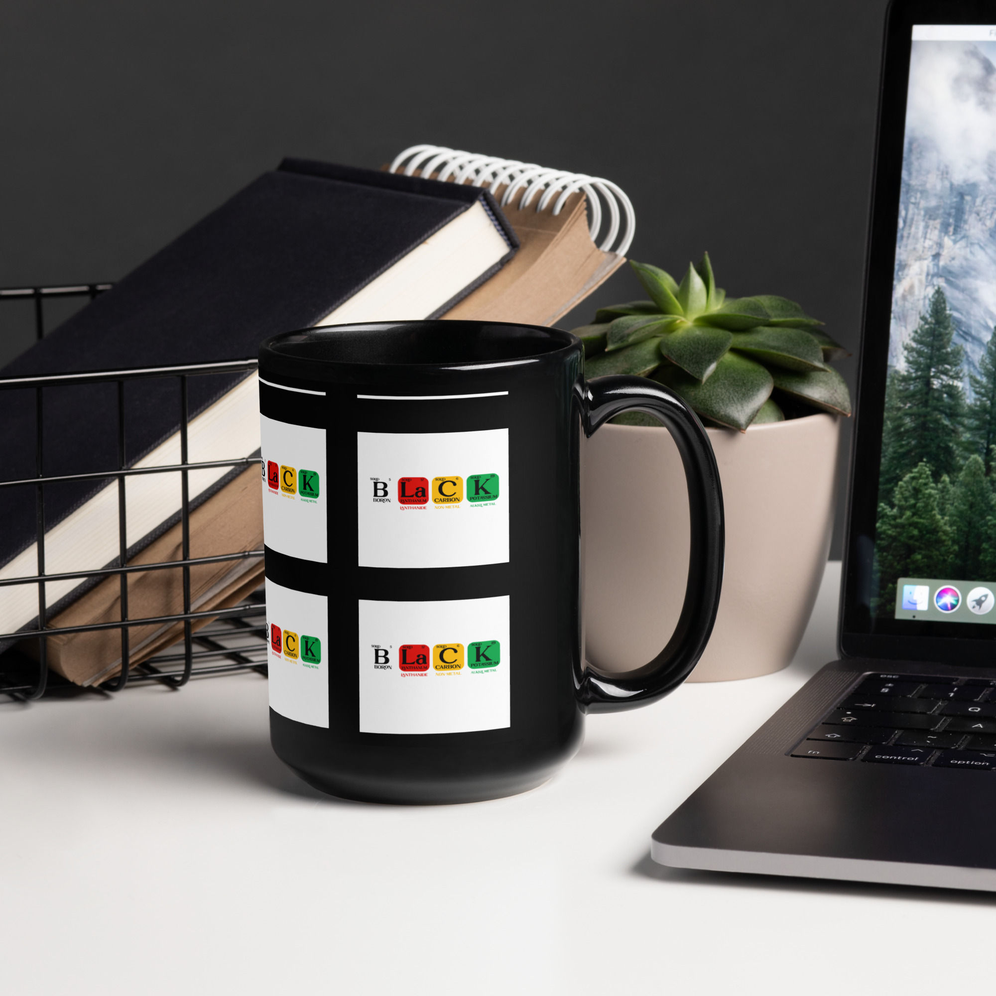 Print Me 1 / BlPrint Me 1 / Black History Selfack History Month Black Glossy Mug