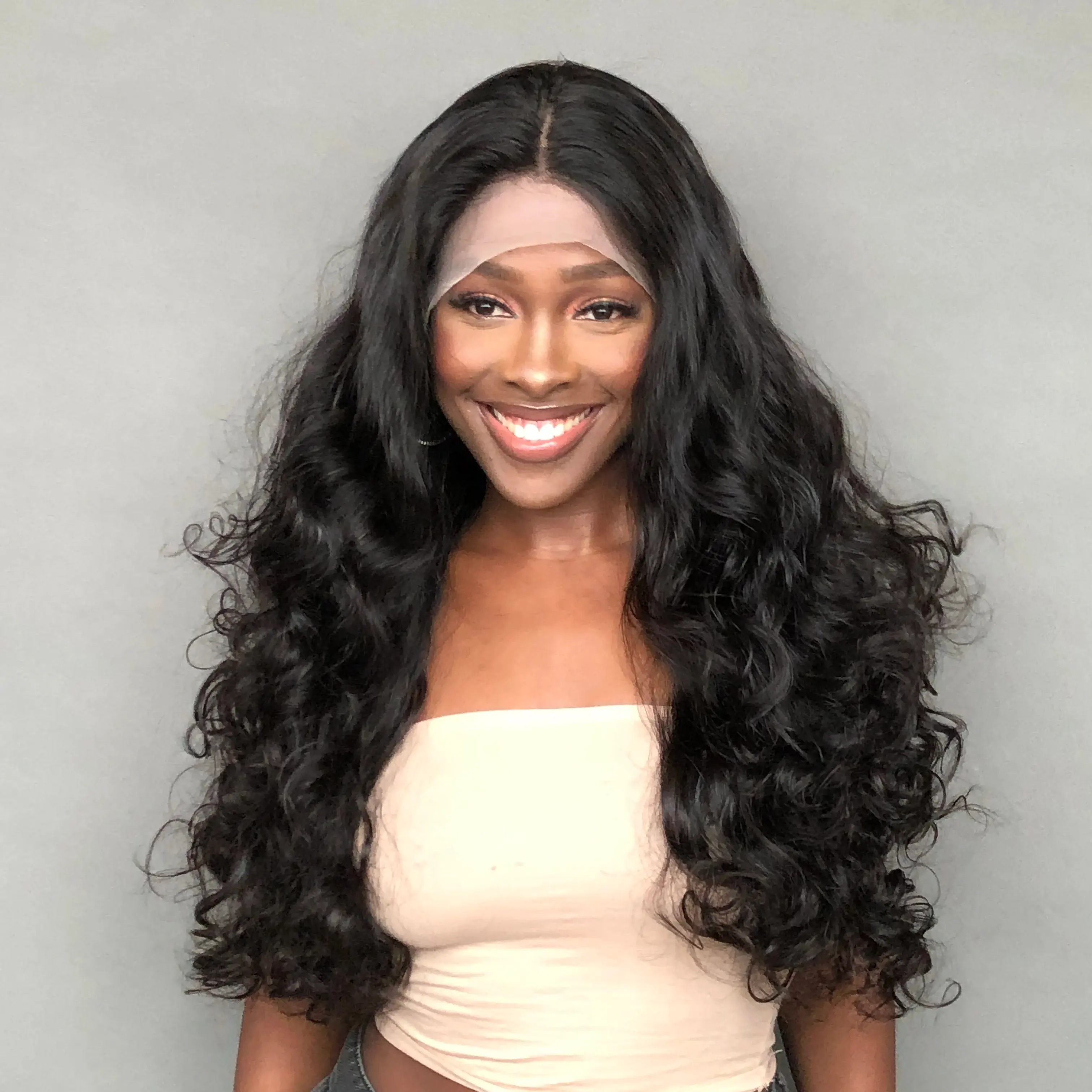 Glueless Wigs / HD Lace Front Wig, 100% Bouncy Transparent Glueless Full Lace