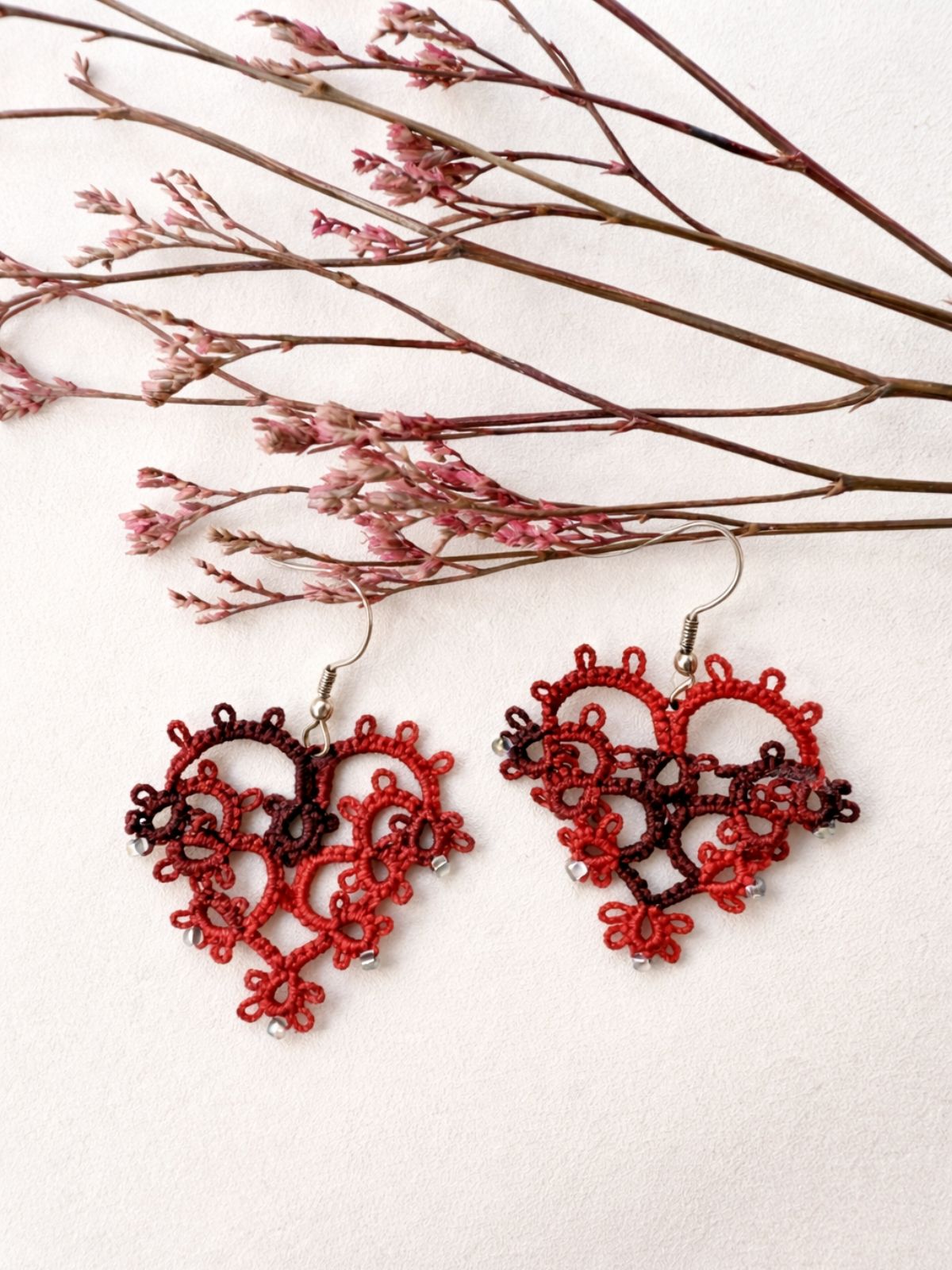 Crimson Heartbeat Earrings
