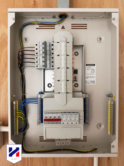 Opened electric box