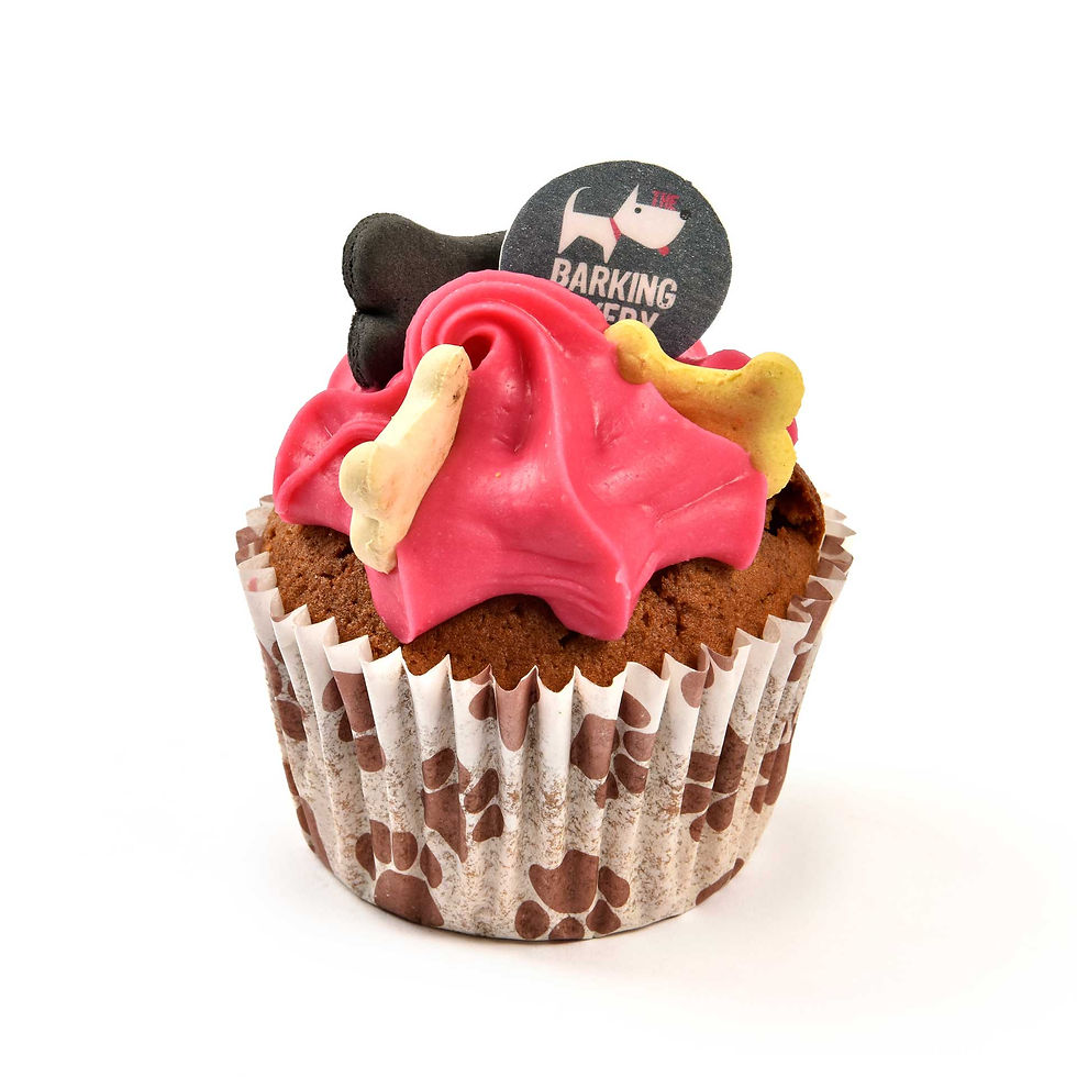 Barking Bakery - Carob Woofin With Pink Frosting 75g