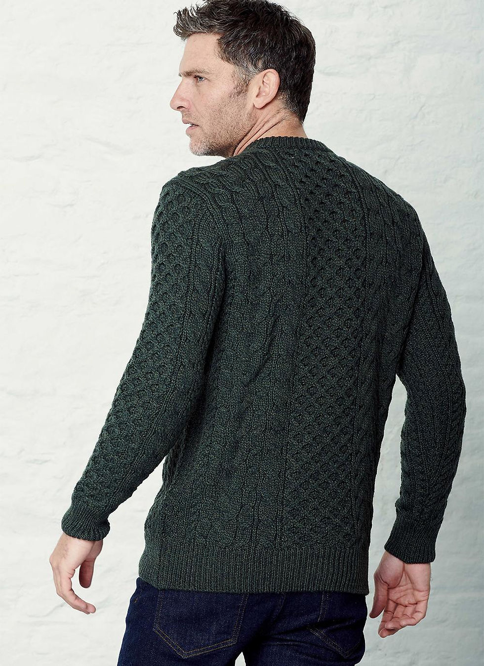 Thumbnail: Traditional Aran Sweater (Unisex) - Coloured