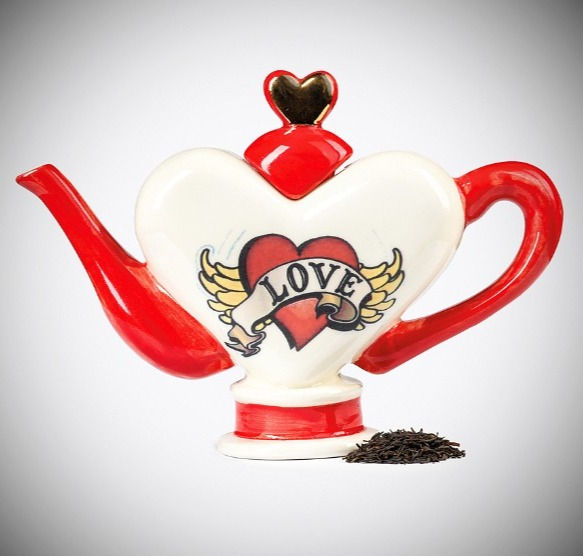 Английский Коллекционный Чайник Ручной работы СЕРДЦЕ 1cup