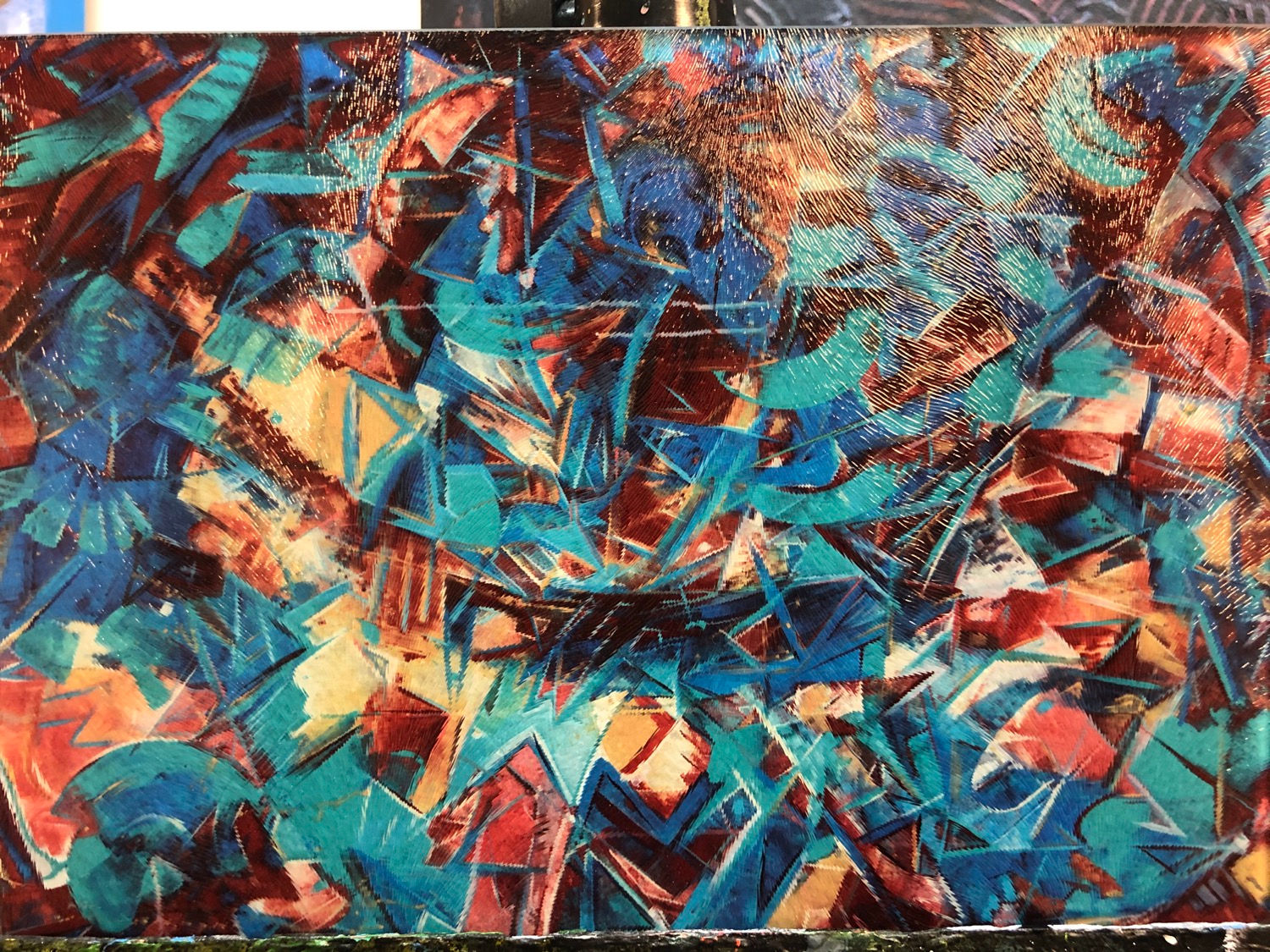 Turquoise dreams cutting board 11x8