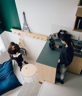 Logement coliving ECLA Noisy-le-Grand, espace partagé moderne conçu par Océanis