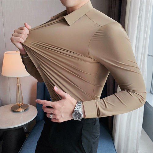 Thumbnail: Premium Stretch Slim Fit Shirt – Superior Comfort and Style